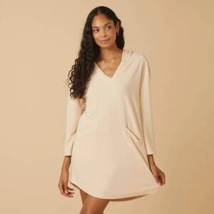 NEW SOFTIES terry hooded lounger in warm sand